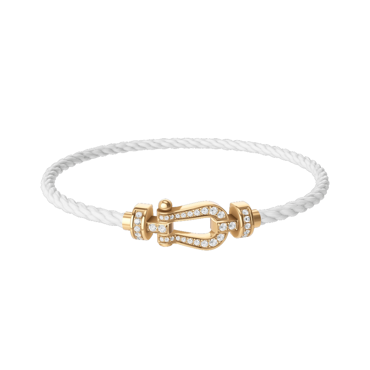 FRED White Cable Bracelet with 18k Diamond Buckle , Exclusively at Hamilton Jewelers