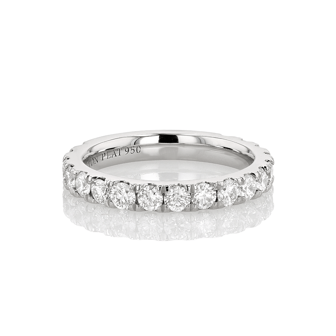 Lisette Platinum 1.25 Total Weight Diamond Half Way Band