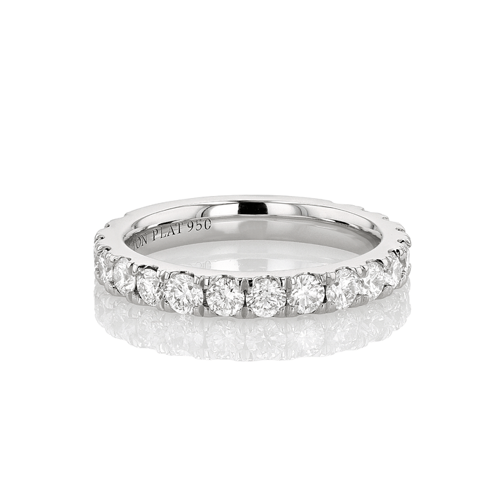 Lisette Platinum 1.25 Total Weight Diamond Half Way Band