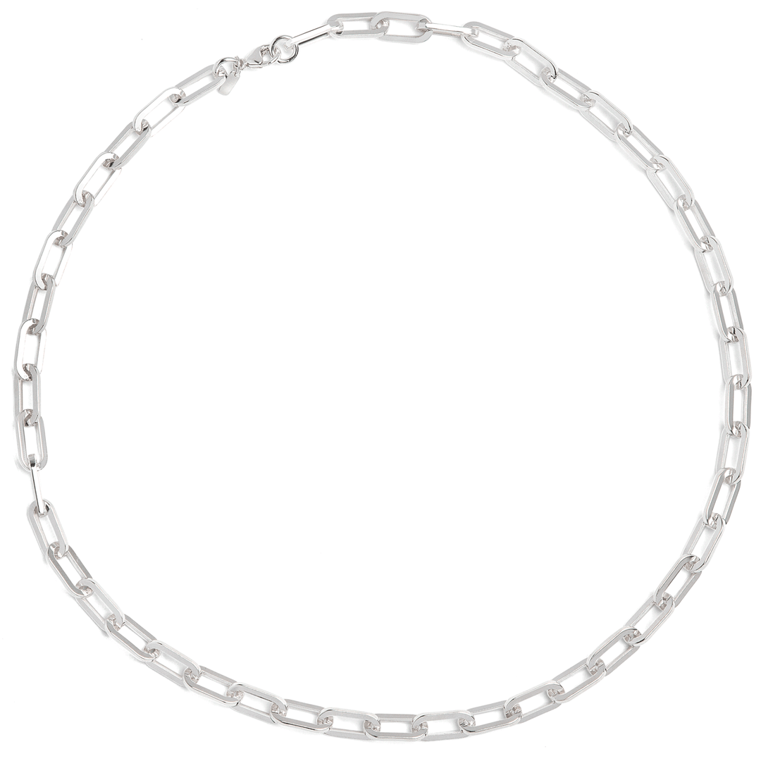 Sterling Silver Extra Large 7.9mm Long Link 24 Inch Necklace