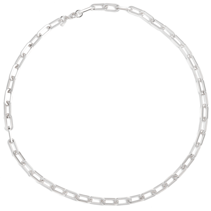 Sterling Silver Extra Large 7.9mm Long Link 24 Inch Necklace