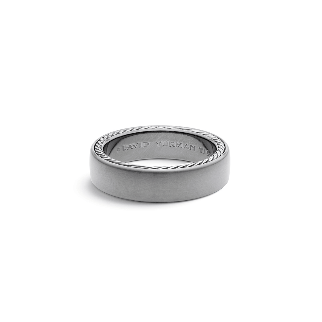 David Yurman Streamline Band In Grey Titanium