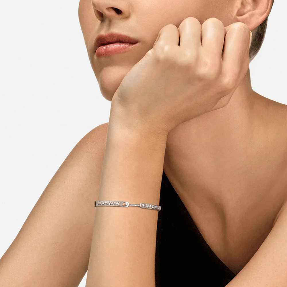 Nouvel Heritage 18k White Gold Mood Under the Stars Diamond Bangle