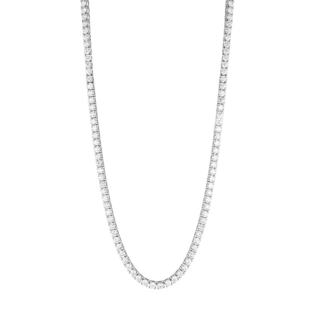 18k Gold and 32.50 Total Weight Diamond Line Necklace