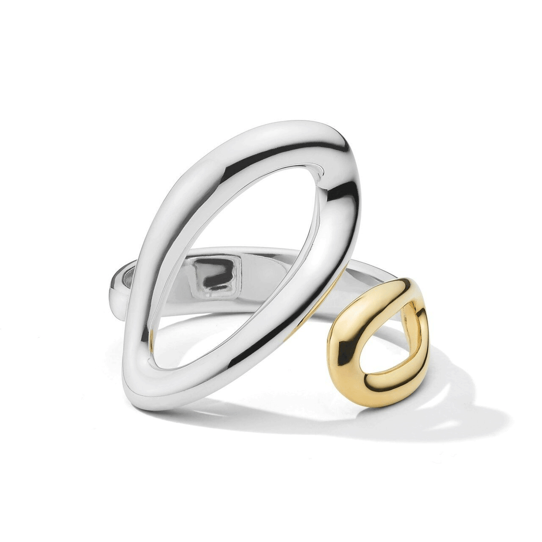 Ippolita Chimera Cherish Bypass Ring in 18k Yellow Gold and Sterling Silver