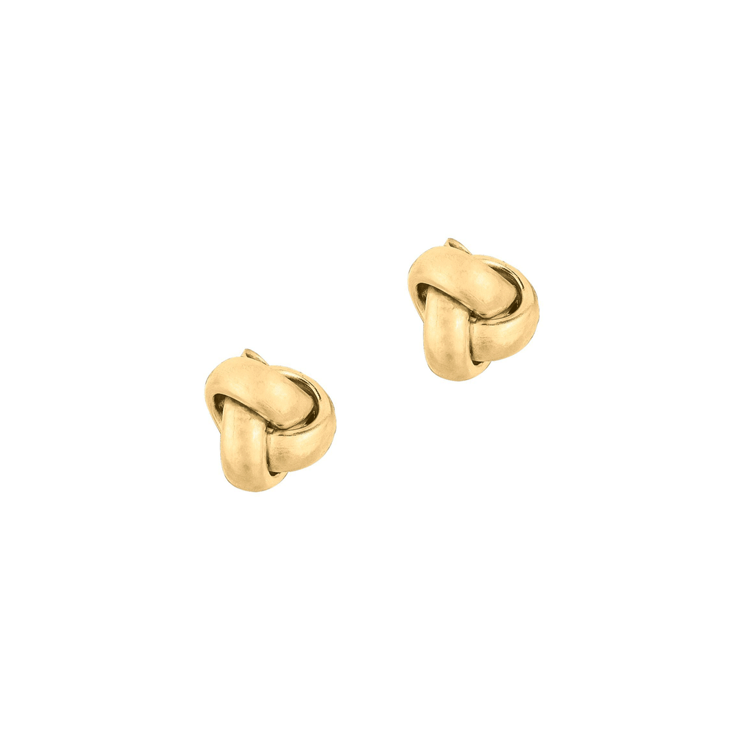 Classic 14k Yellow Gold Love Knot Studs