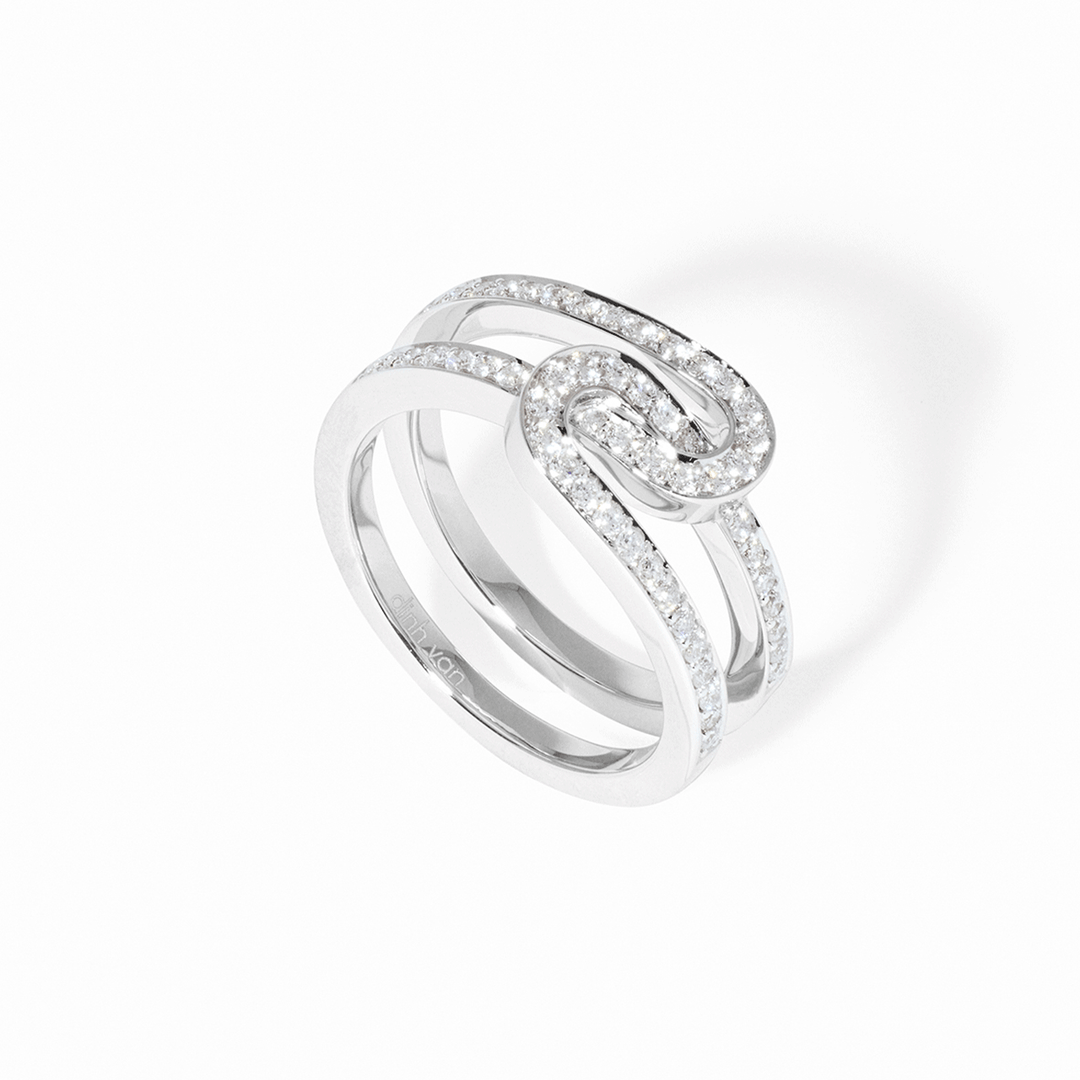 Dinh Van Maillon Star and Diamond Small Ring