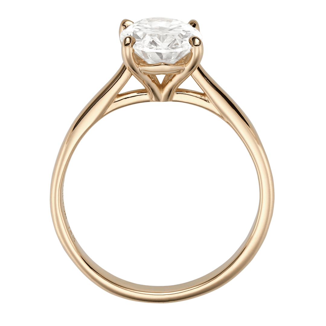 18k Yellow Gold Classic Solitaire Engagement Mounting Ring