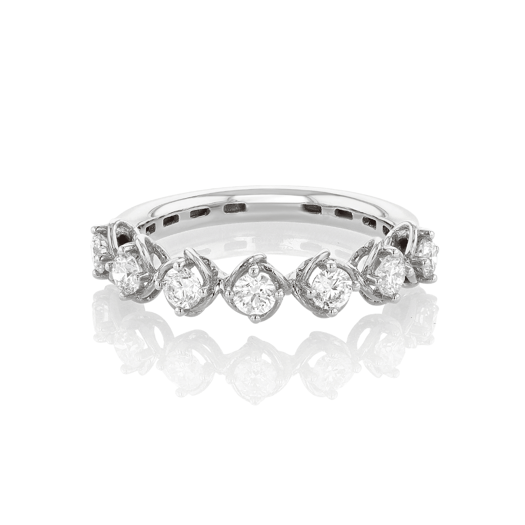 Hamilton Duet Collection 18k White Gold and 0.70 Total Weight Diamond Band