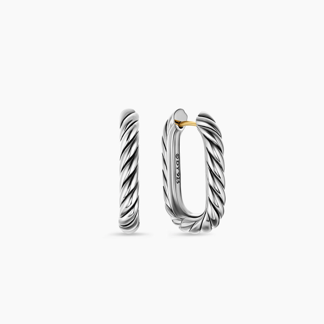 David Yurman Madison Cable Hoop Earrings Sterling Silver, 24.3mm