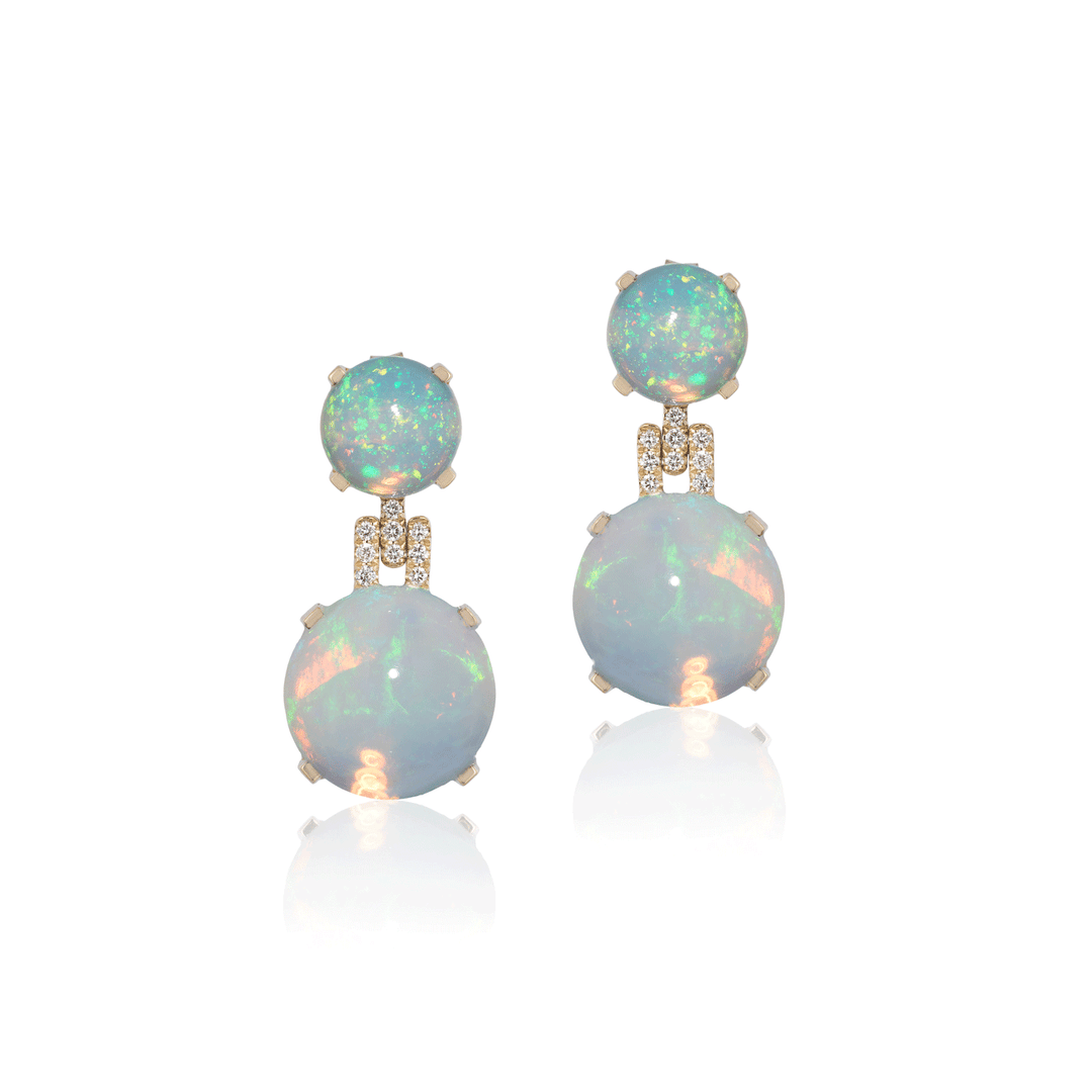 Goshwara Rock N Roll 18k Gold and Opal Earrings