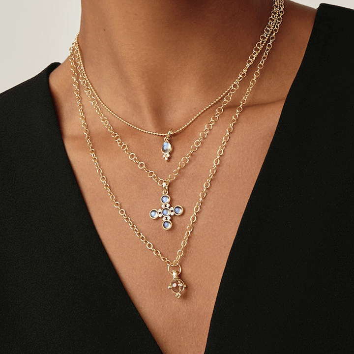 Temple St. Clair 18k Yellow Gold Piccolo Pear Drop Pendant