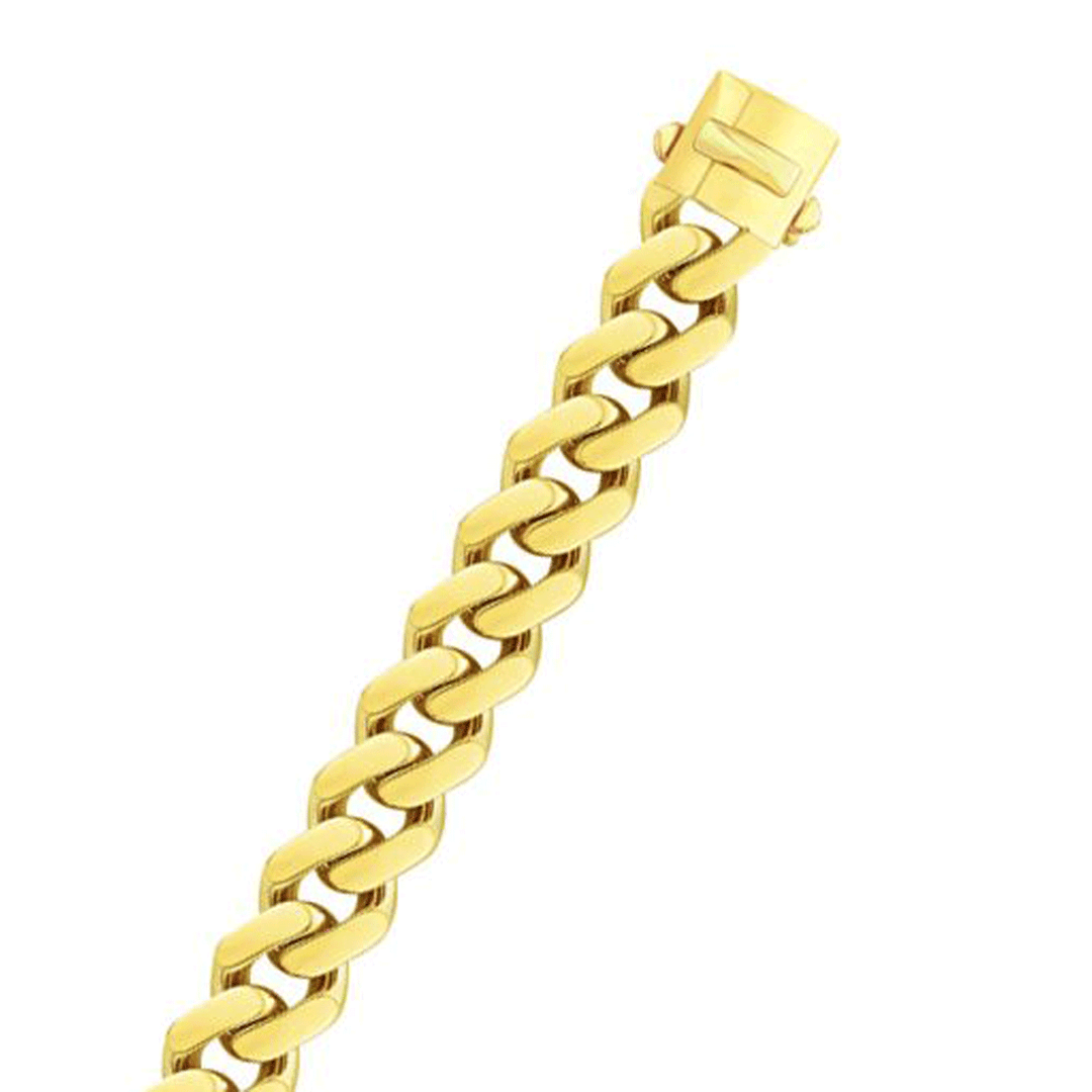 Men's 14k Yellow Gold Miami Cuban Link Necklace