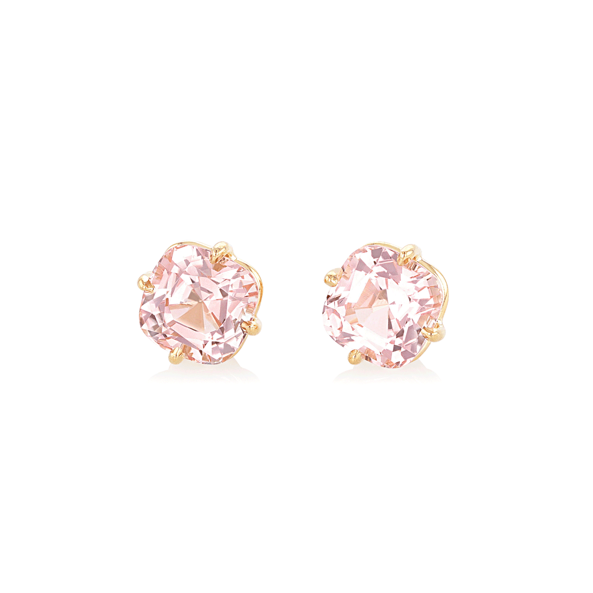 Hamilton Caroline Collection 18k Yellow Gold and Pink Tourmaline Stud Earrings