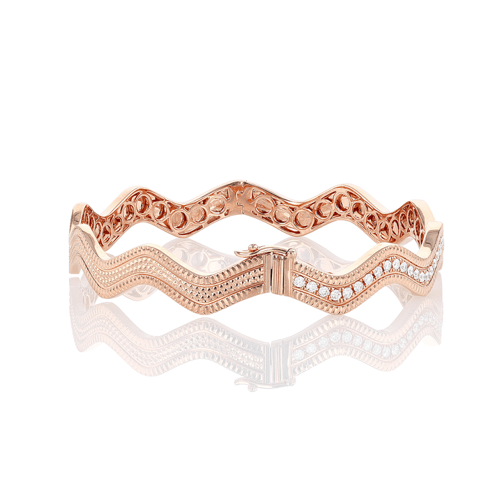 Regency 18k Rose Gold and .61 Total Weight Diamond Bracelet