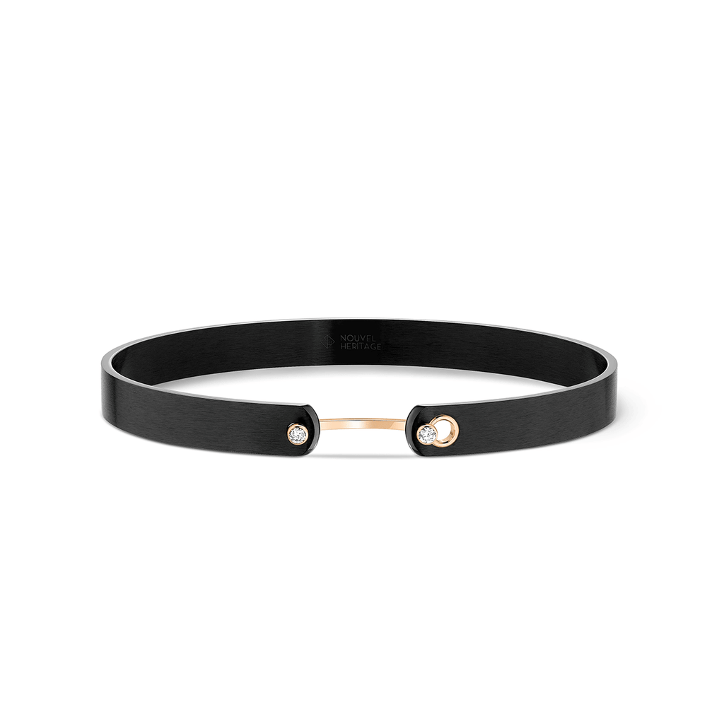 Nouvel Heritage Midnight In Manhattan GM Mood Titanium and 18k Rose Gold Bangle