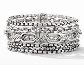 David Yurman Multi Row Chain Bracelet, 29mm