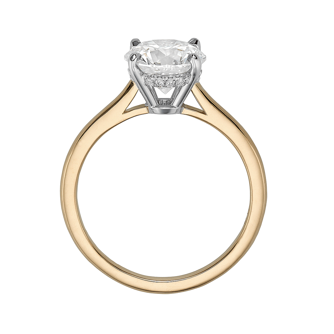 18k Yellow Gold Classic Engagement Ring Mounting