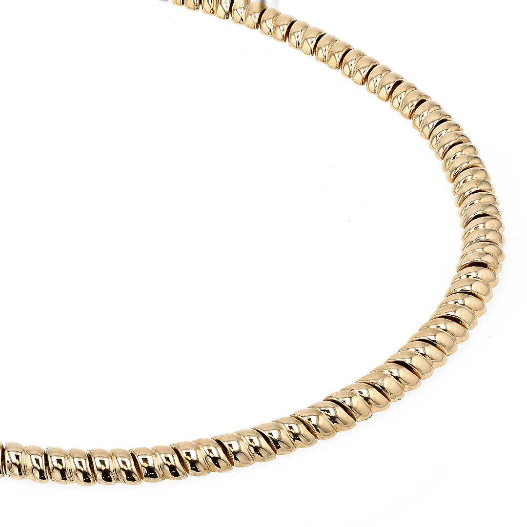 Hamilton Collection 14k Yellow Gold 8mm Collar Necklace