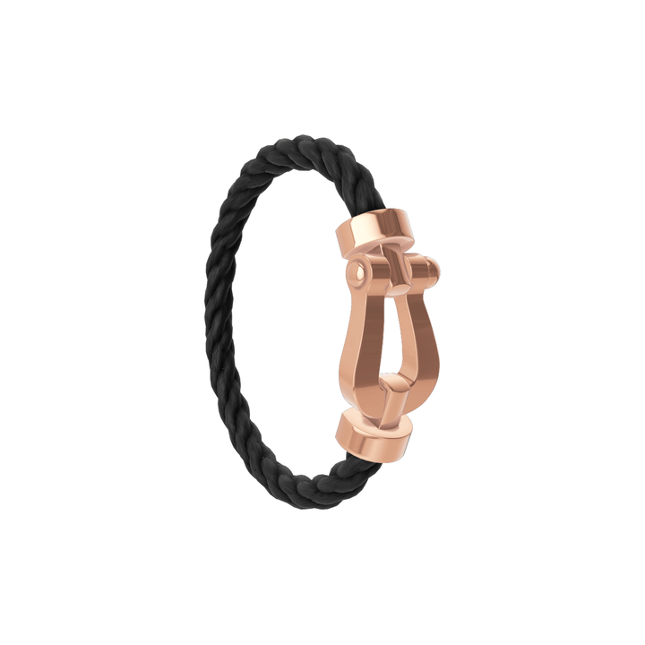 FRED Force 10 Black Cable with 18k Rose Gold Extra LG Buckle, Exclusively at Hamilton Jewelers