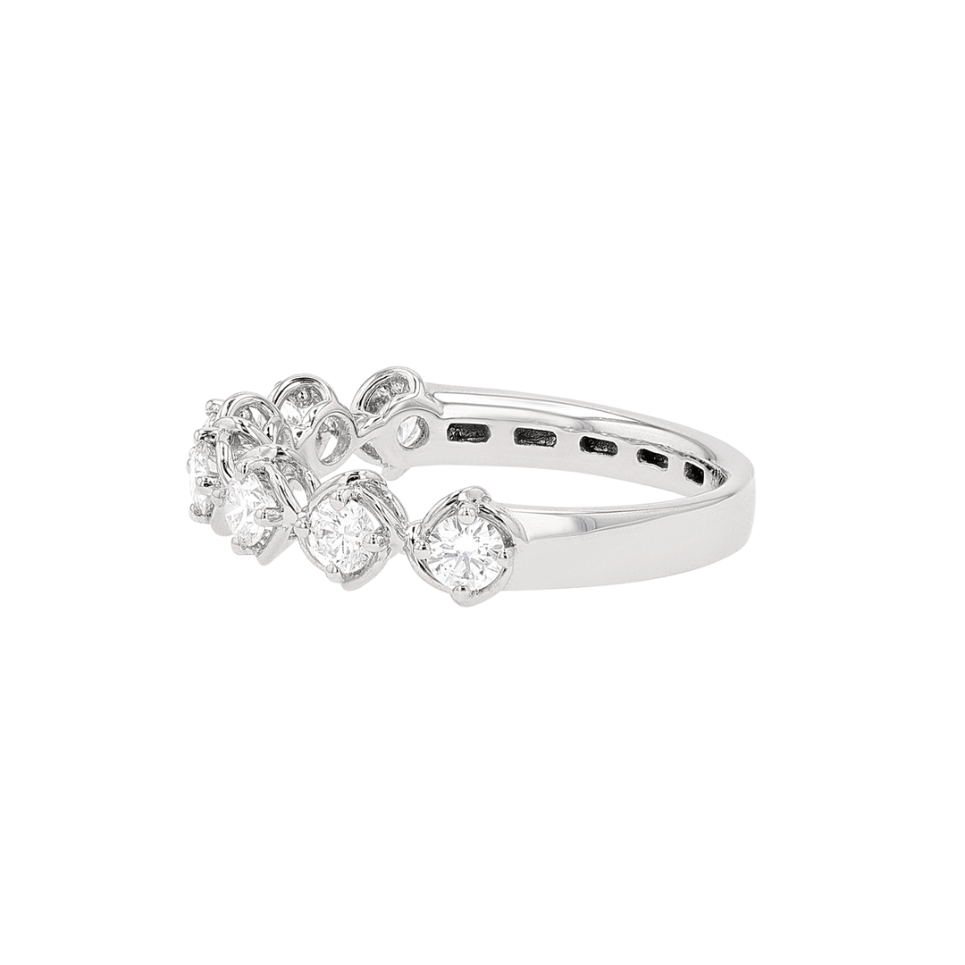 Hamilton Duet Collection 18k White Gold and 0.70 Total Weight Diamond Band