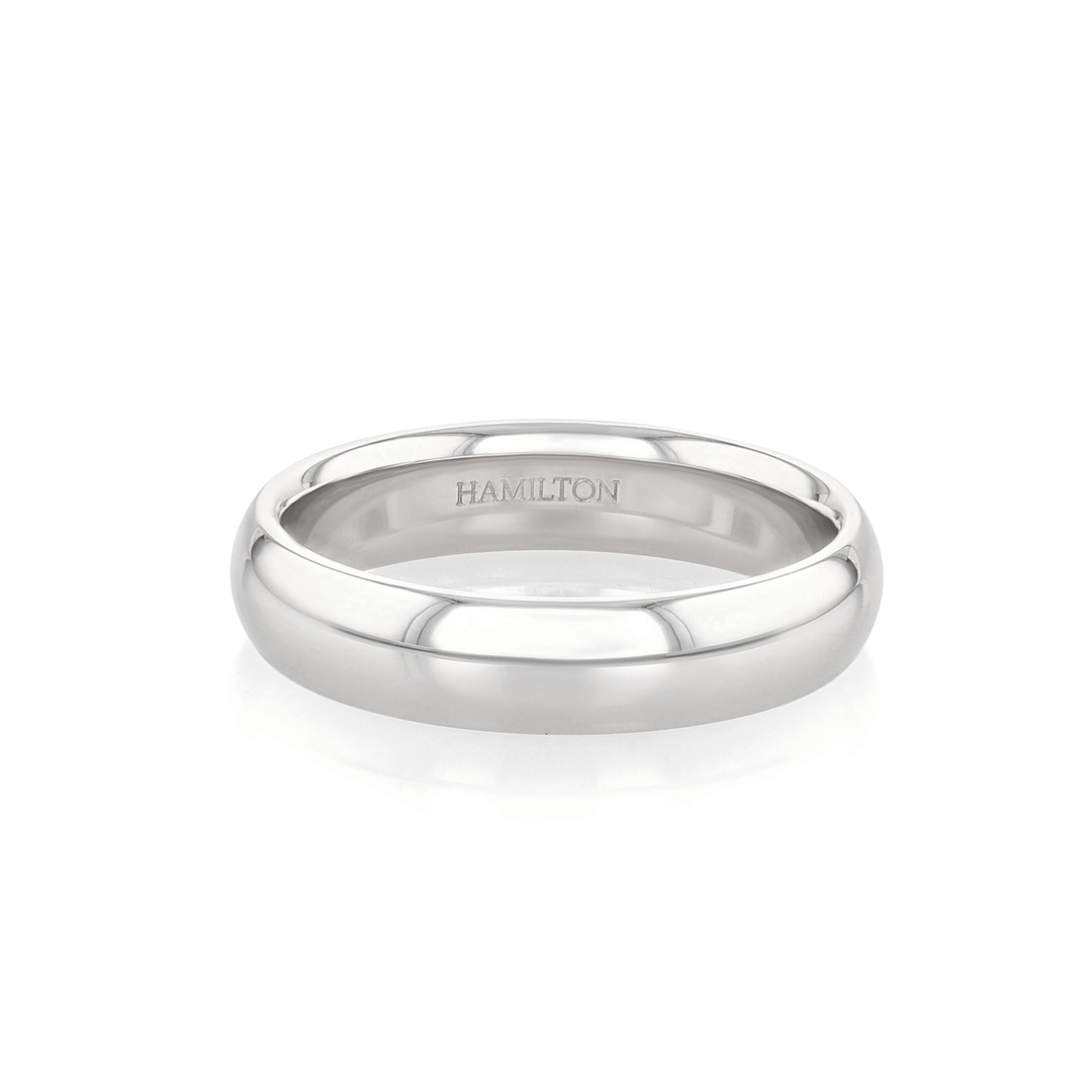 Hamilton Collection 14k White Recycle Gold 5mm Comfort Fit Wedding Band
