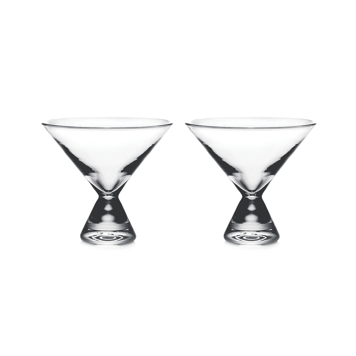 Simon Pearce Westport Stemless Martini Glasses Set of 2
