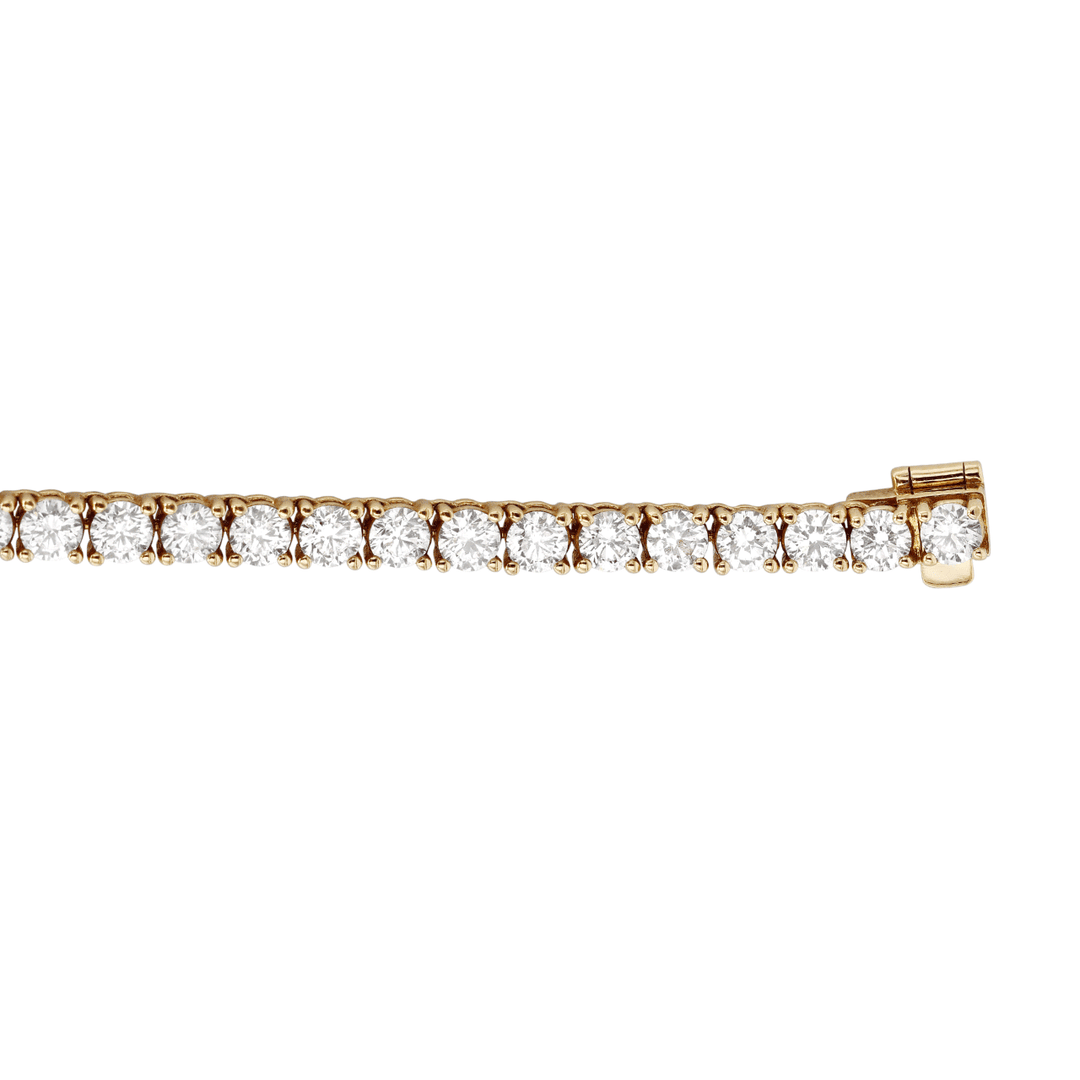 Hamilton Line Collection 18k Yellow Gold  and 14.18 Total Weight Natural Diamond  Line Necklace