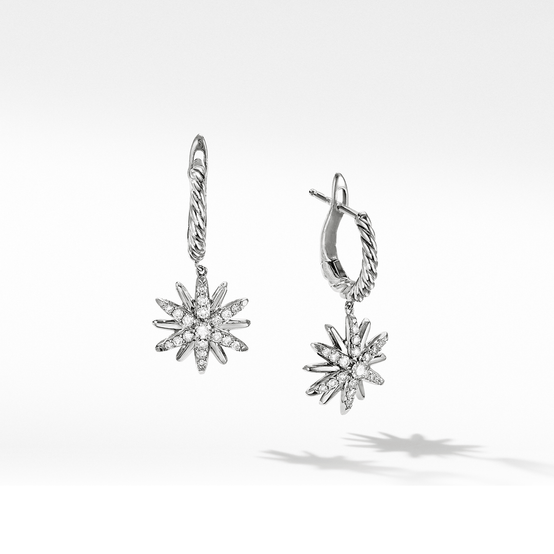 David Yurman Starburst Drop Earrings with Pavé Diamonds