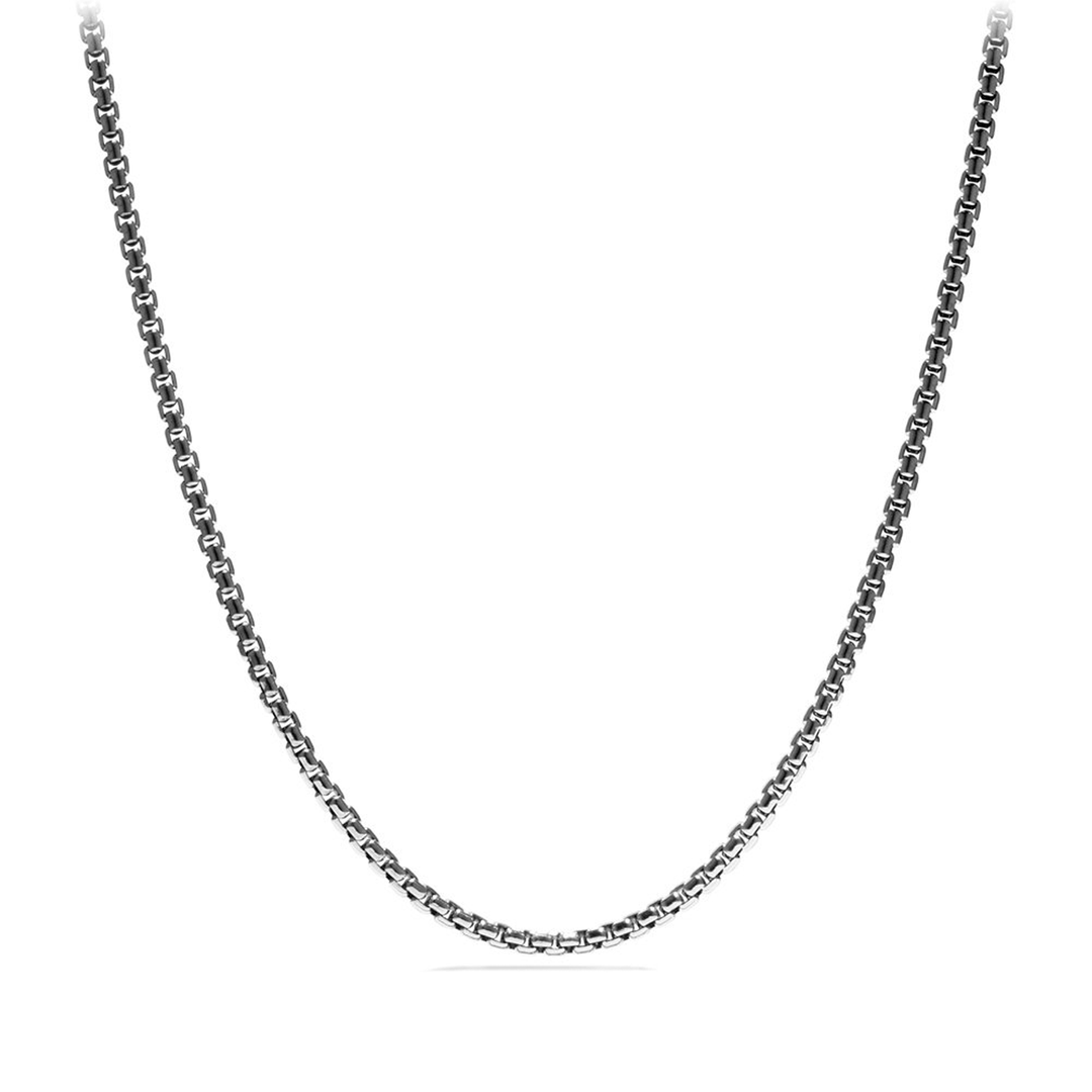 David Yurman Box Chain Necklace Sterling Silver, 3.6mm