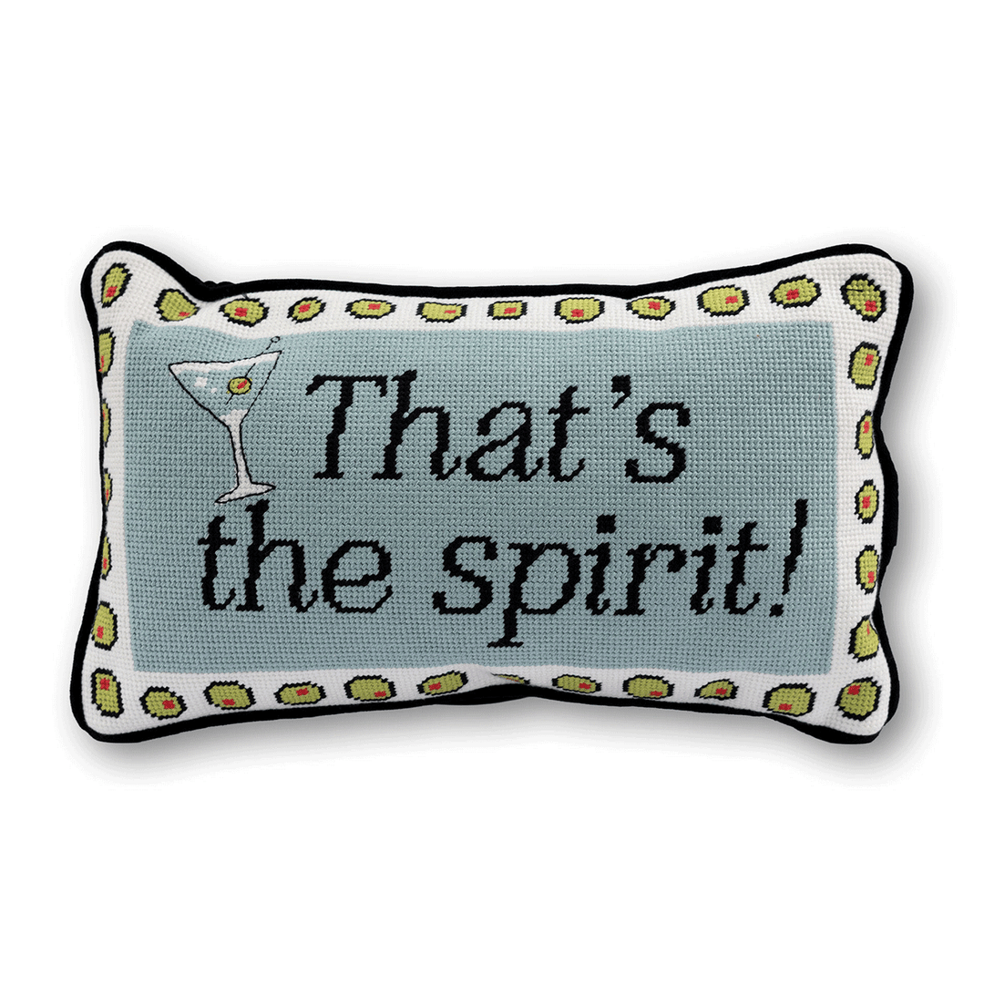 That's the Spirit Needlepoint Pillow
