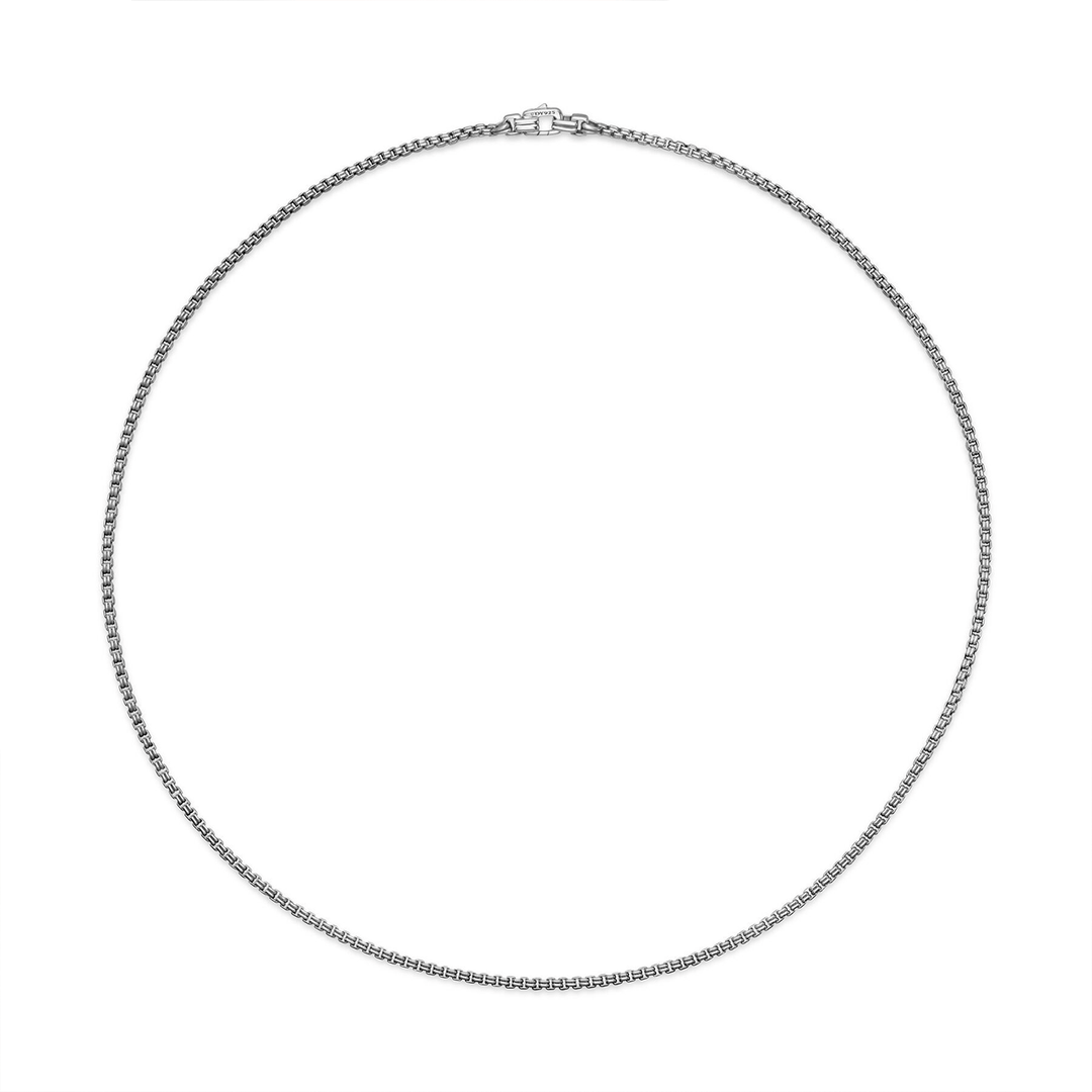 David Yurman Double Box Chain Necklace Sterling Silver, 2.6mm