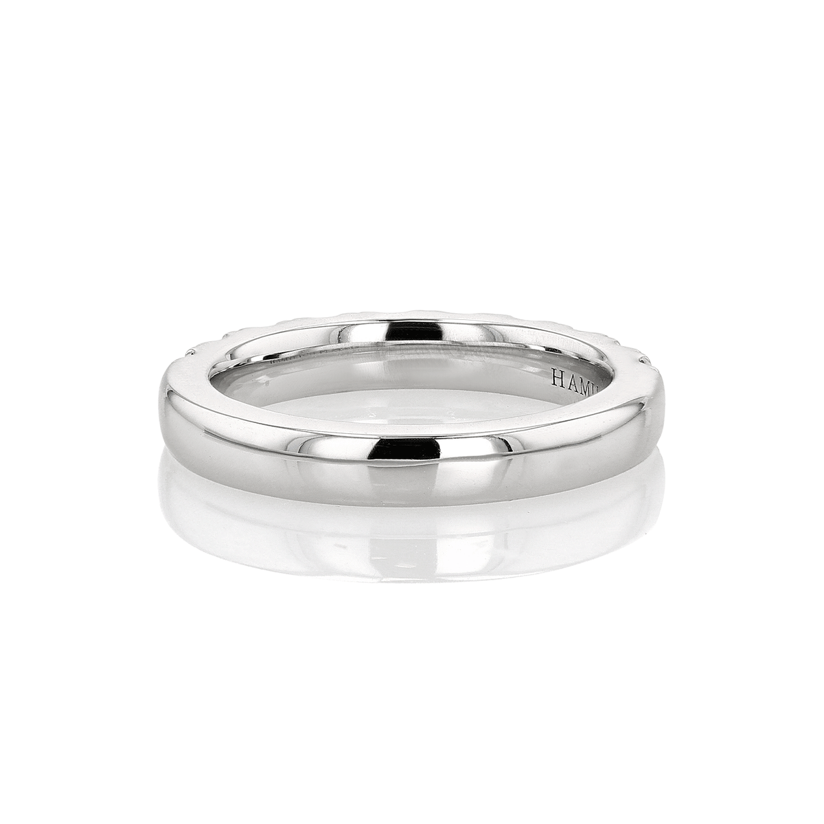 Hamilton Lisette Collection Platinum and 1.00 Total Weight Diamond Half Way Band