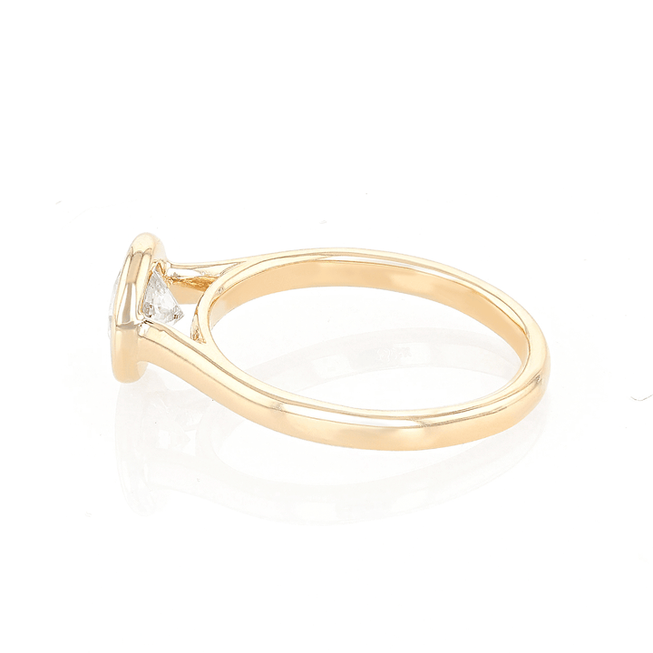 14k Yellow Gold and 1.01CT Total Weight Diamond Ring
