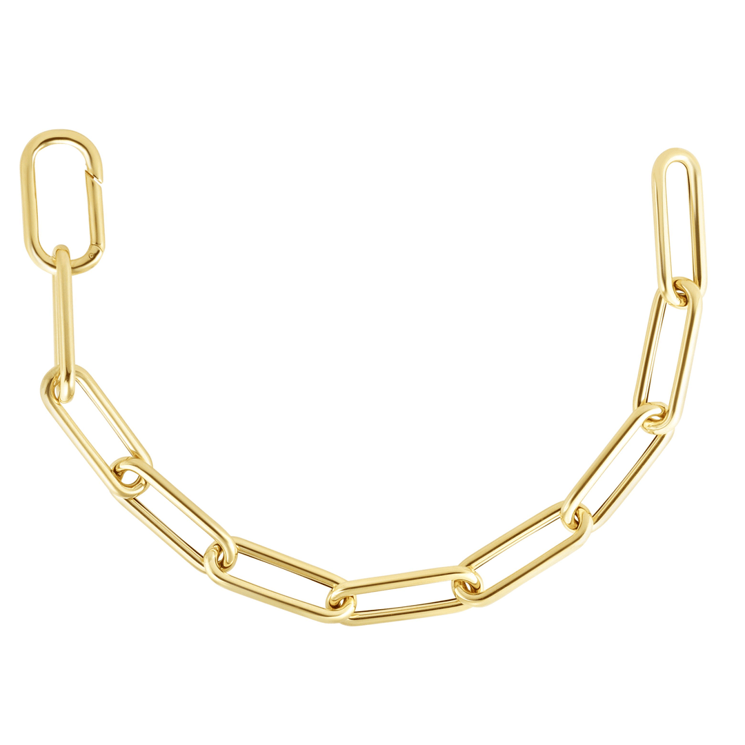 14k Yellow Gold 18 Inch Paperclip Necklace