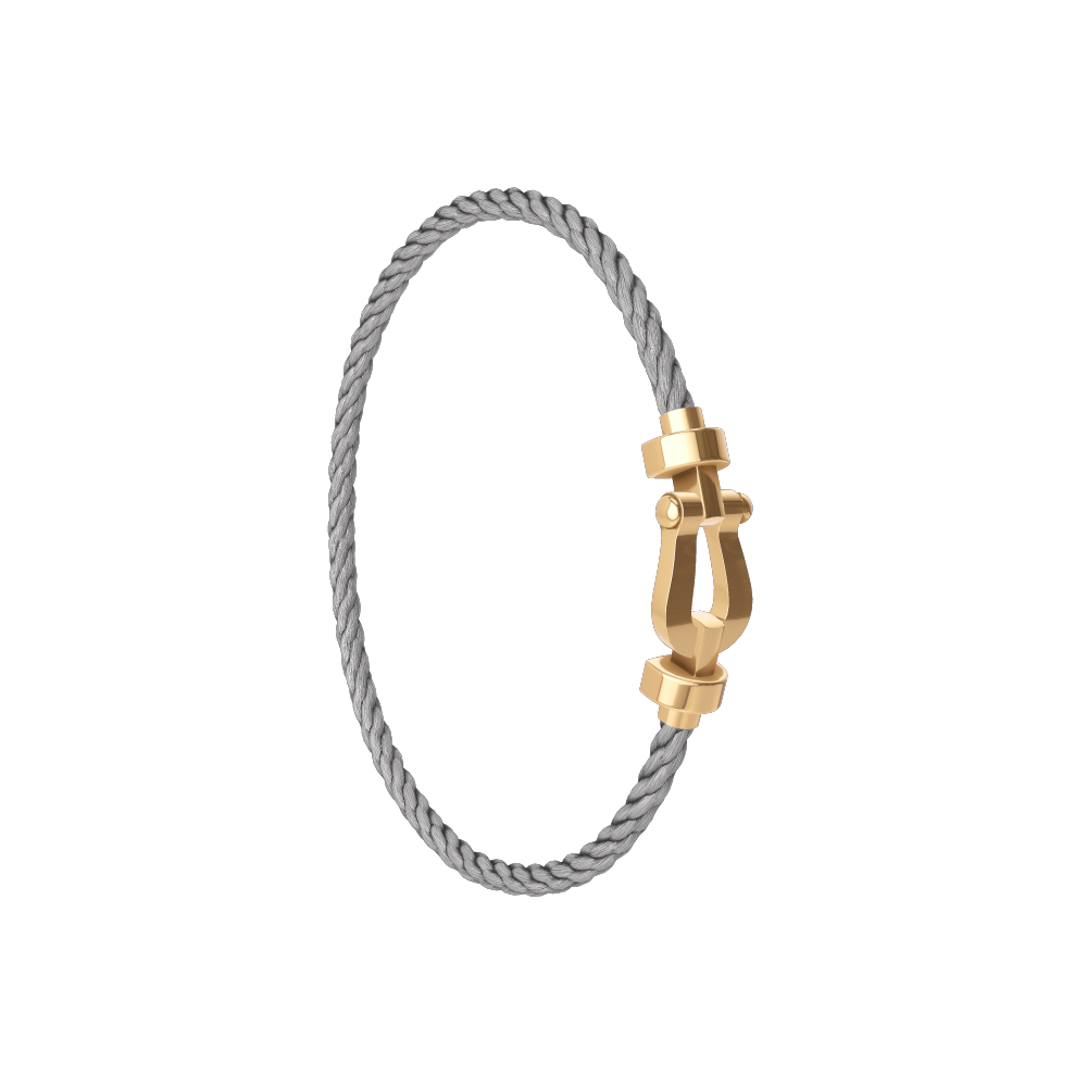 FRED Steel Cord Bracelet with 18k Yellow Gold MD Buckle, Exclusively at Hamilton Jewelers