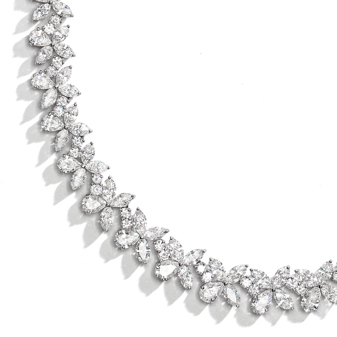 Hamilton Private Reserve Collection Platinum Multi Shape Diamond 18 Inch Necklace