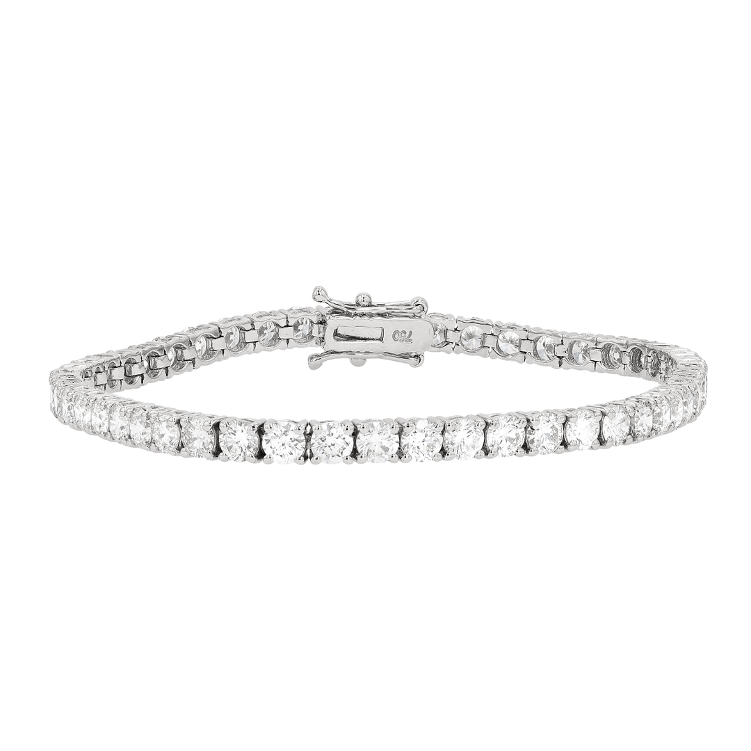 18k Gold and 7.42 Total Weight Diamond Line Bracelet