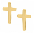 Children's 14k Yellow Gold Cross Earrings