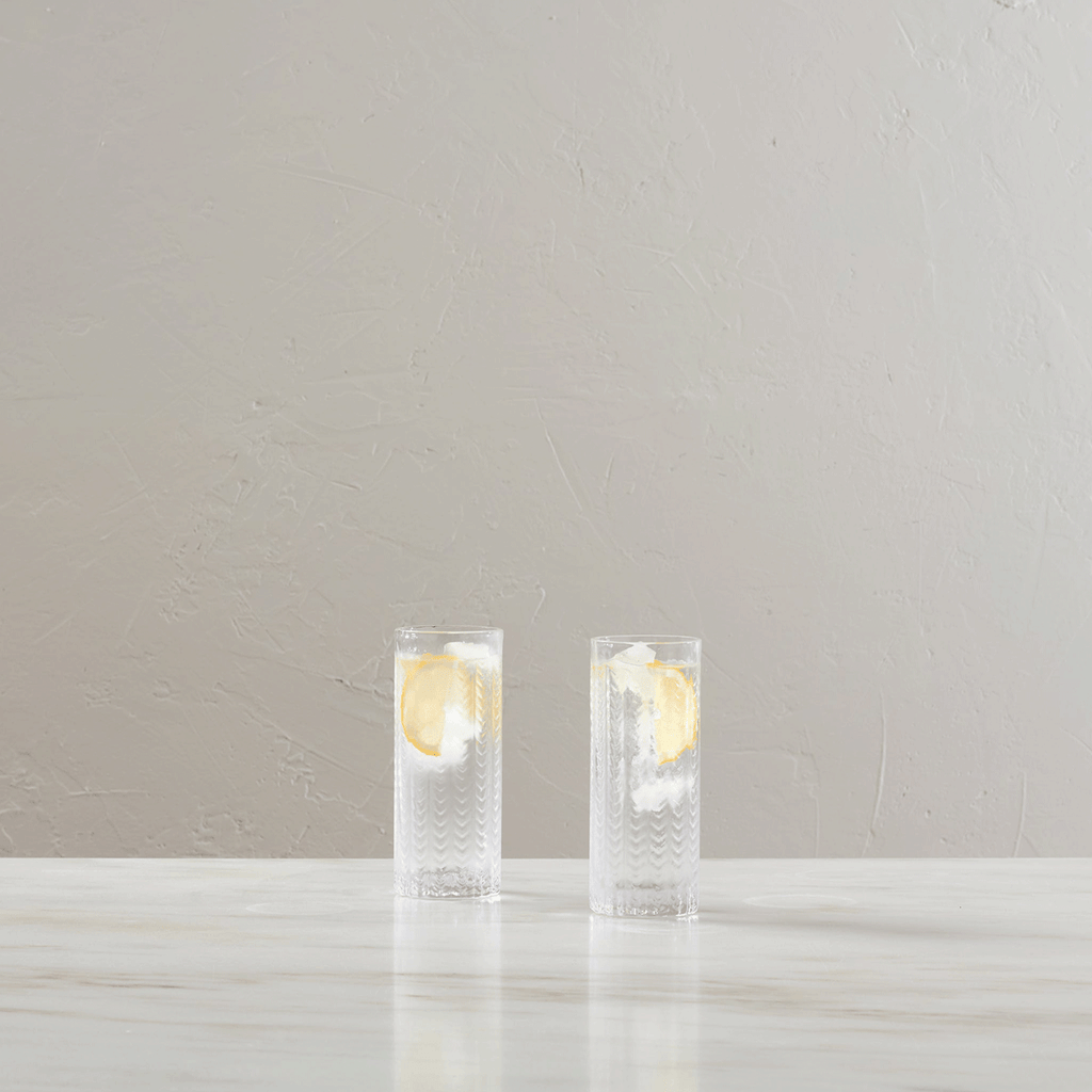 Simon Pearce Greenwich Collins Glass, Set of 2