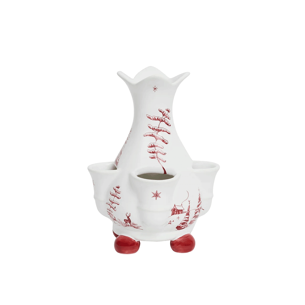 Juliska Country Estate Winter Frolic 6" Tulipiere Vase - Ruby