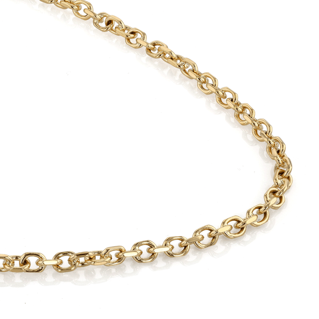Hamilton Mens Link Collection 18k Yellow Gold 22 Inch Necklace