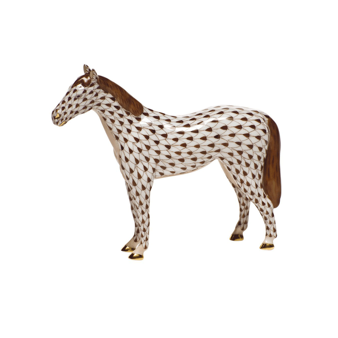 Herend Chocolate Horse Small