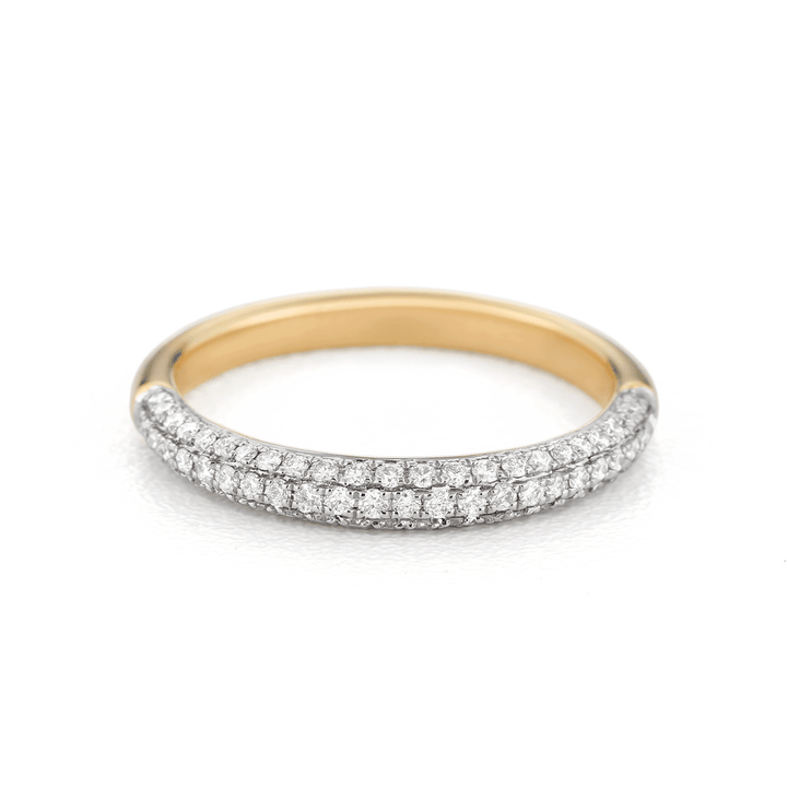 Grace 18k Yellow and Diamond .32 Total Weight Band