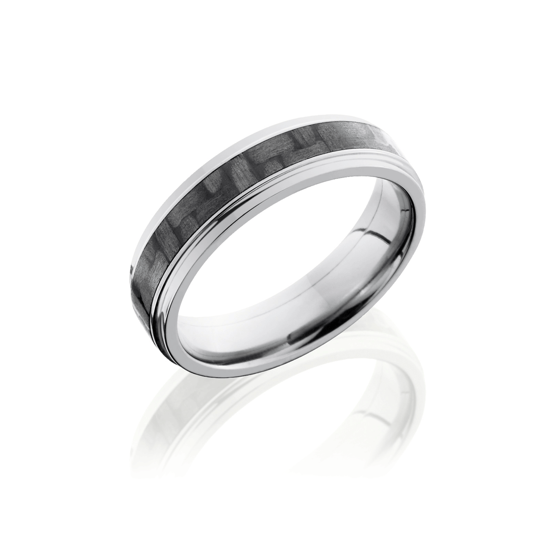 Titanium and Carbon Fiber 6mm Wedding Band