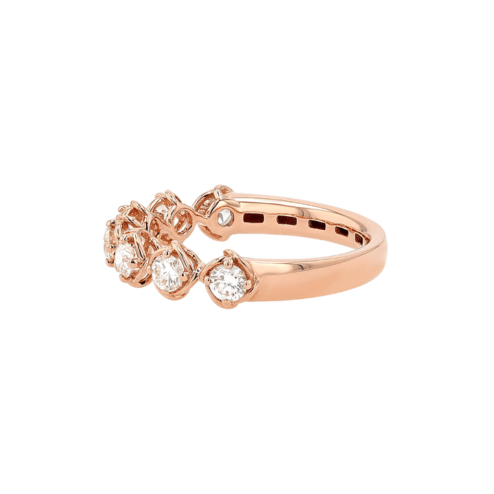 Hamilton Duet Collection 18k Rose Gold and 0.70 Total Weight Diamond Band