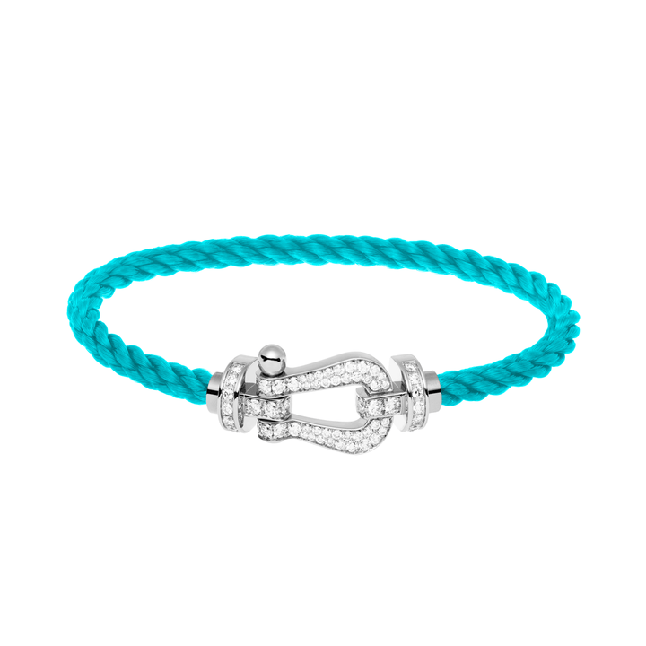 FRED Force 10 Turquoise Bracelet with 18k White Diamond LG Buckle, Exclusively at Hamilton Jewelers