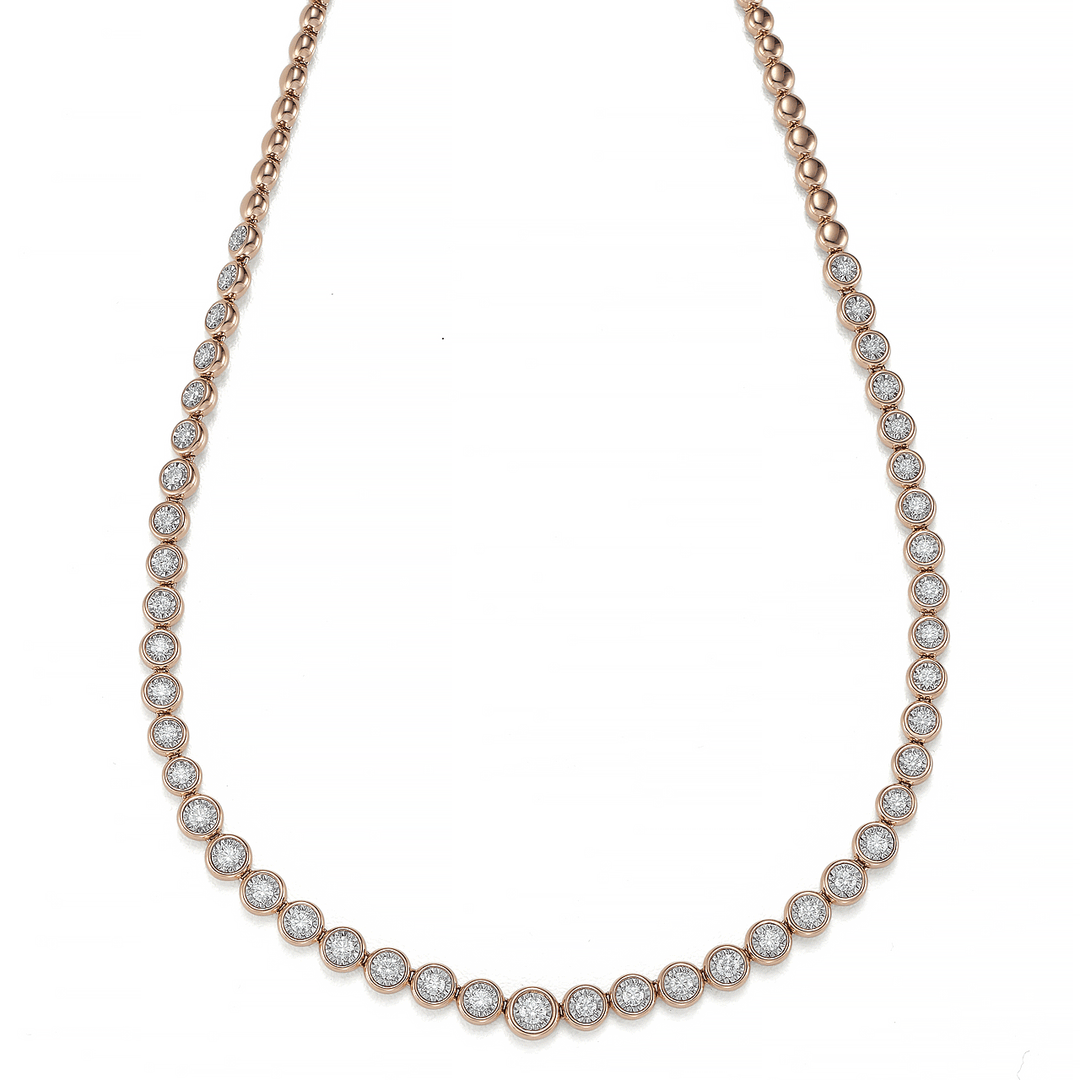 Boundless 18k Rose and Diamond 2.99 Total Weight Necklace