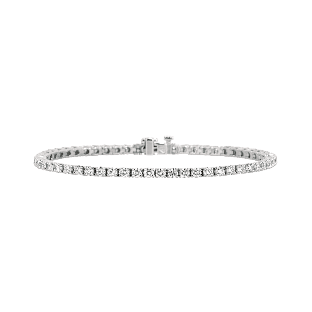 Hamilton Classic Collection 18k White Gold and 4.48 Total Weight Natural Diamond Line Bracelet