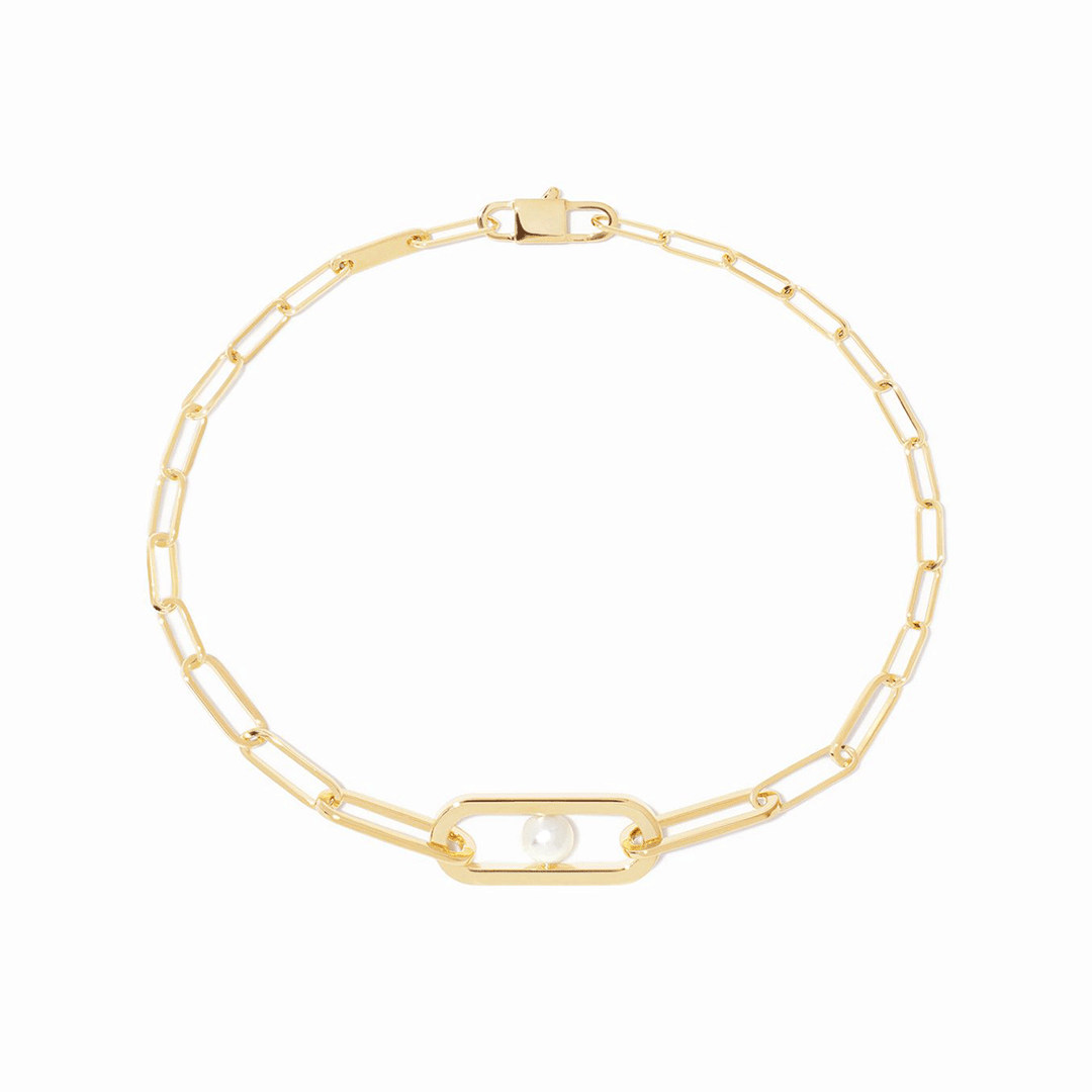 Dinh Van Maillon 18k Yellow Gold Small Pearl Bracelet